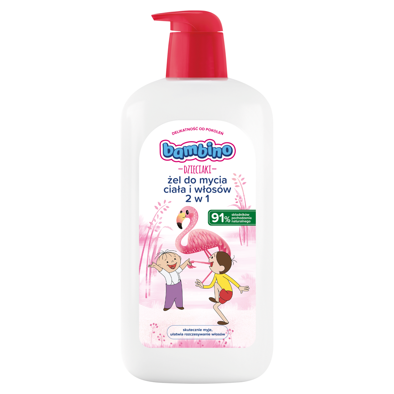 Bambino Dzieciaki żel do mycia ciała i włosów 2w1 flaming, 1000 ml