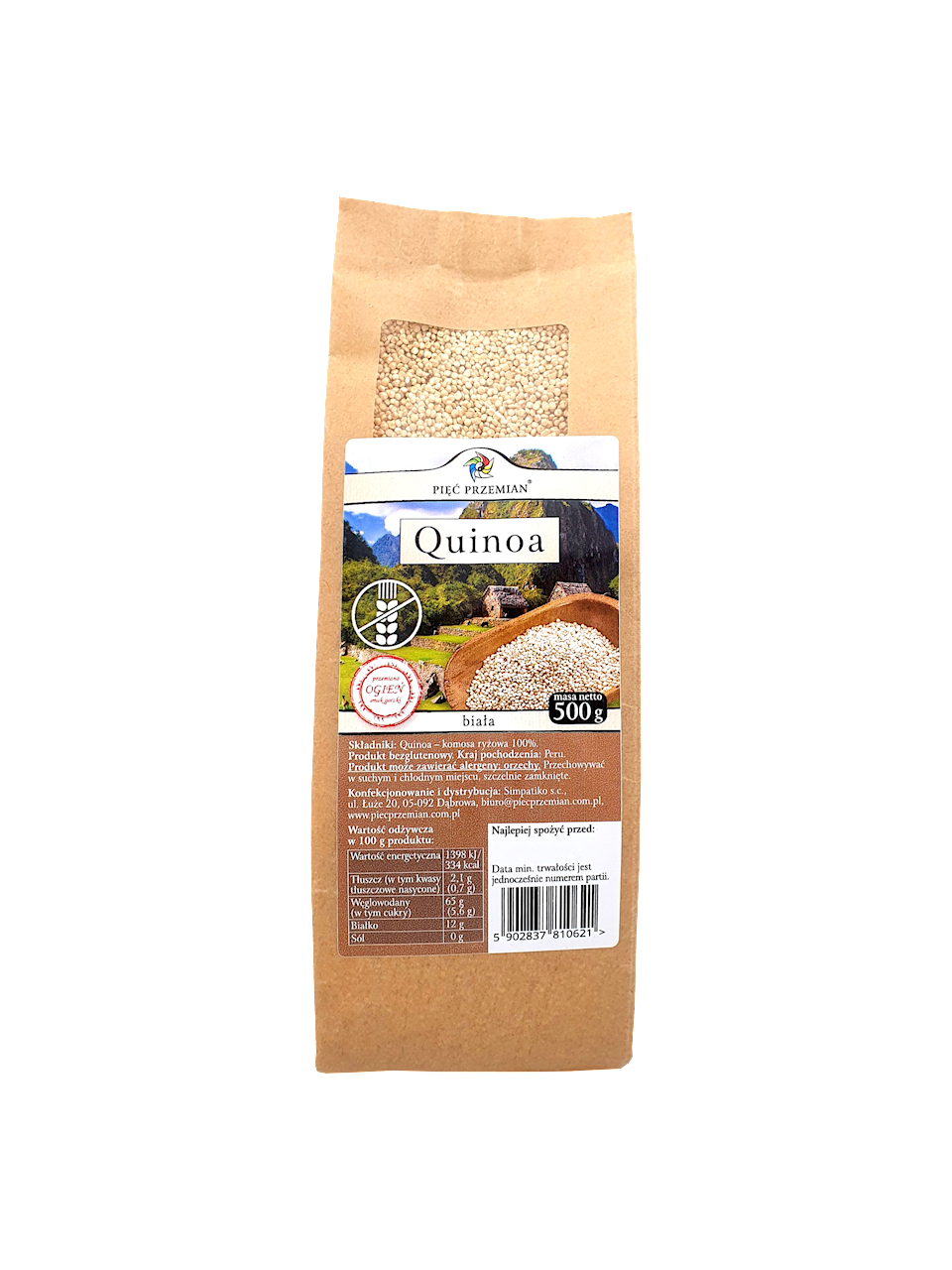 Quinoa biała - komosa ryżowa 500g (Pięć Przemian)