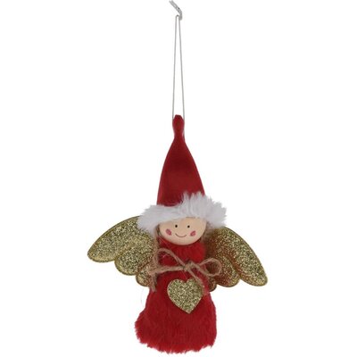 Zawieszka CHRISTMAS DECORATION Aniołek 14 cm Czerwony