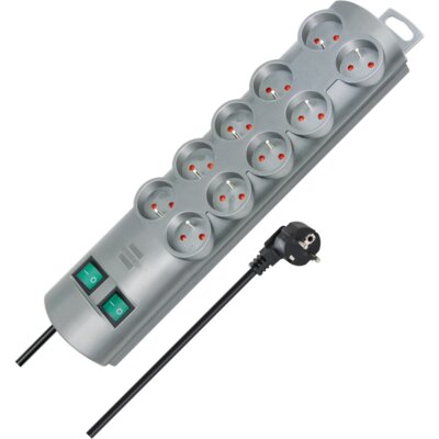 Listwa BRENNENSTUHL Primera-Line 10 gniazd (2 m) Srebrny