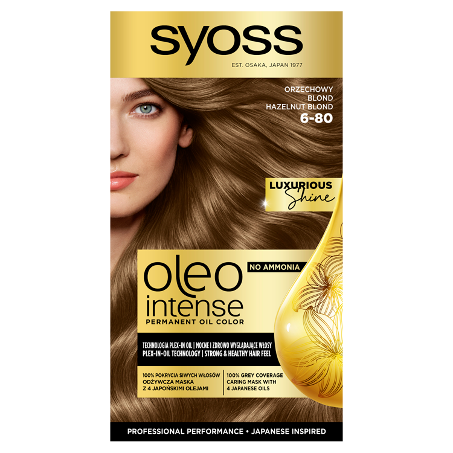Syoss Oleo Intense farba do włosów bez amoniaku 6-80 orzechowy blond, 1 opak.