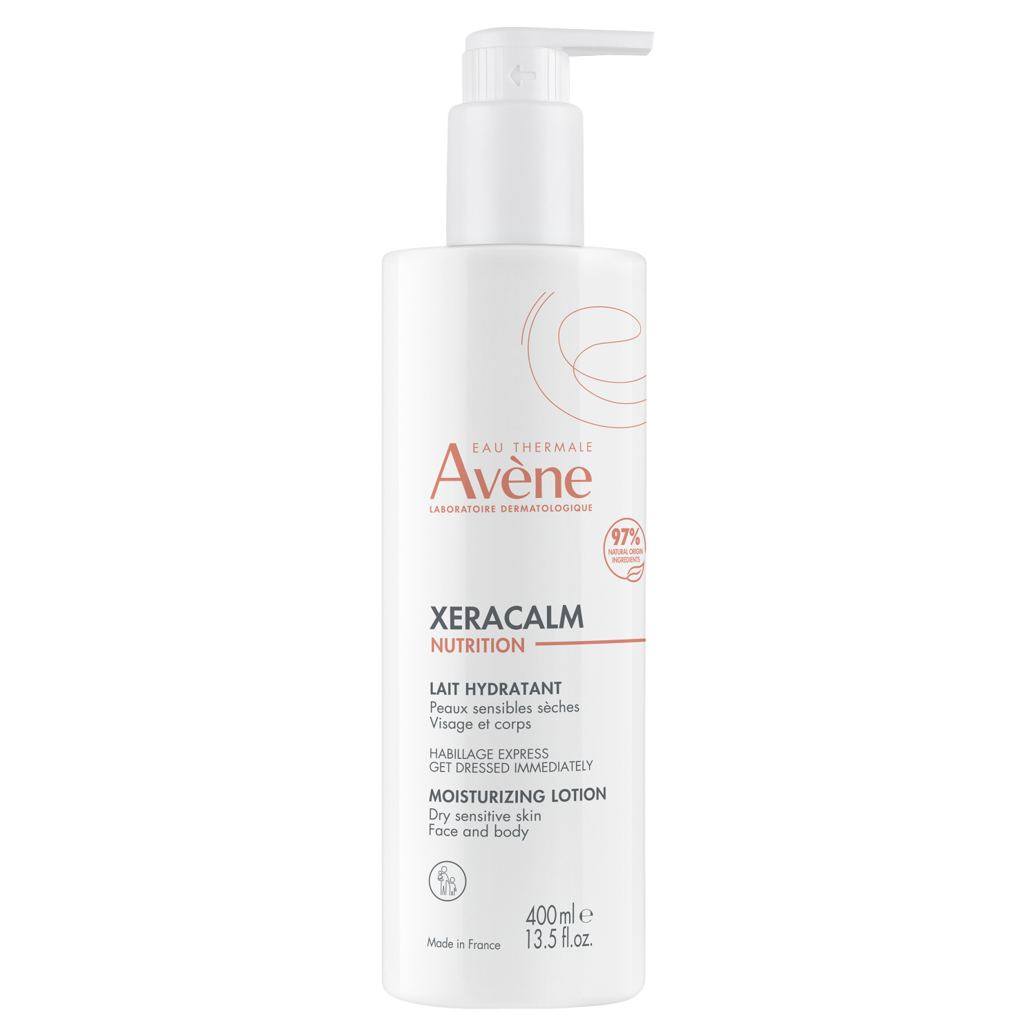 Avène Nutrition Xeracalm mleczko nawilżające do twarzy i ciała, 400 ml