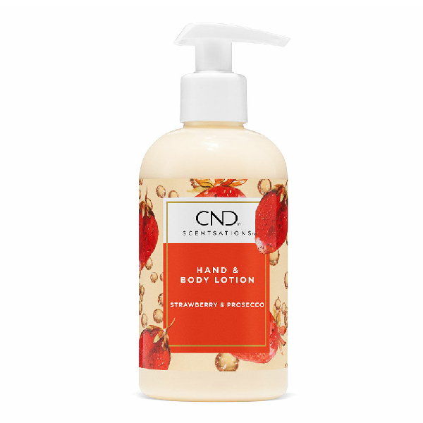 CND Scentsations balsam do rąk i ciała Prosecco i Truskawki, 245 ml