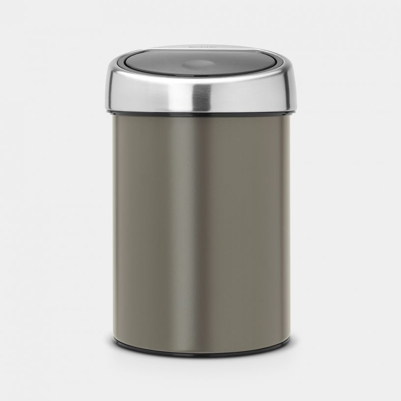 Brabantia - Kosz Touch Bin 3L Platynowy/Stal Matowa Wieko