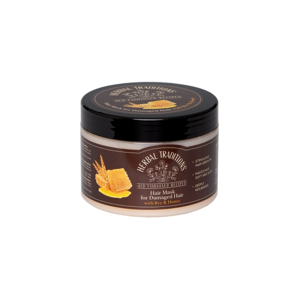Herbal Traditi maska do włosów zniszczonych Żyto i Miód, 300 ml 
