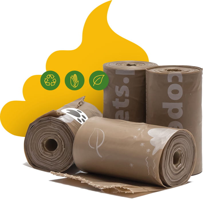 Eco Pets Ekologiczne worki na odchody 15 szt (1 rolka)