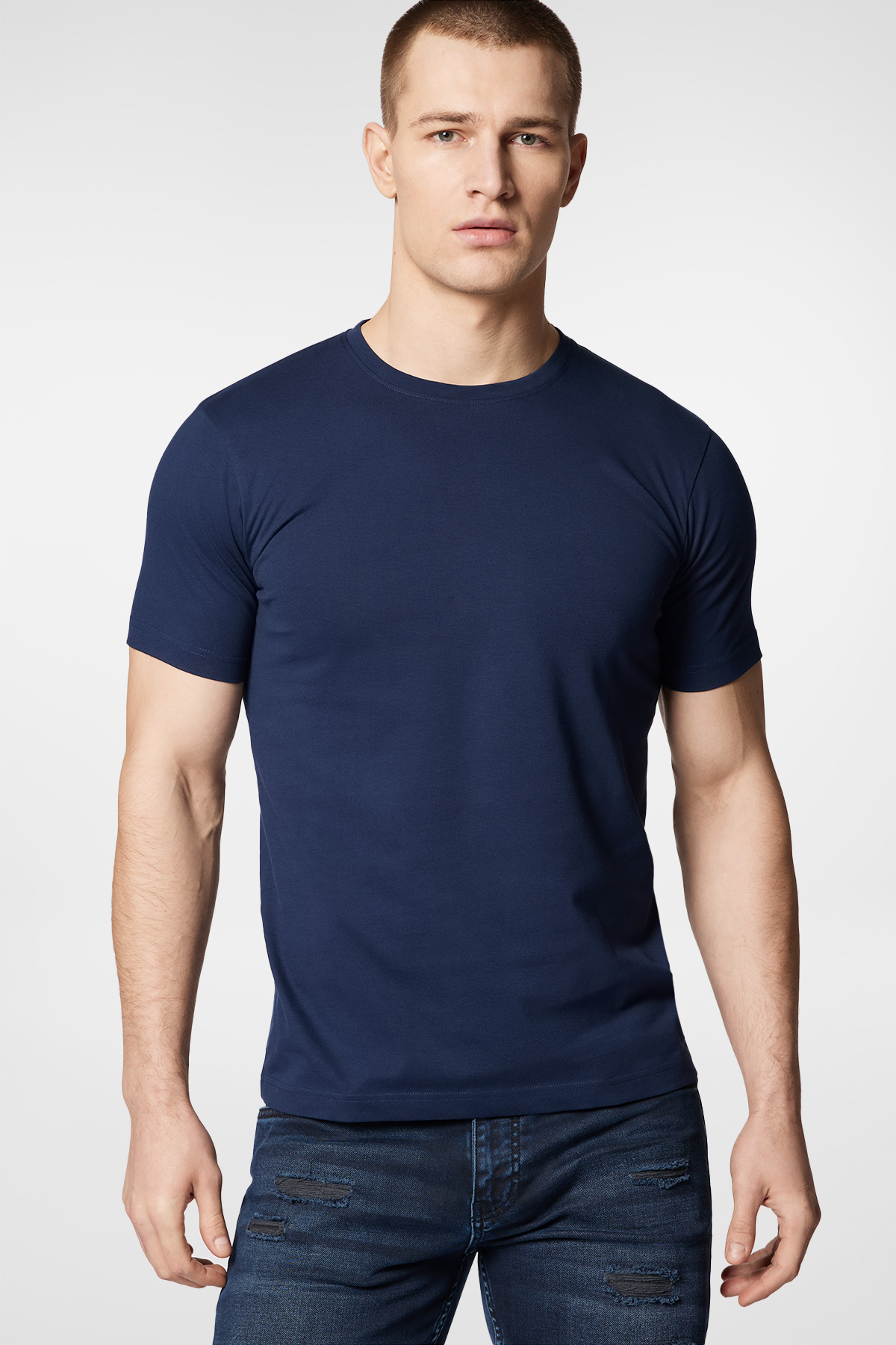 Próchnik - T-shirt Granatowy Bawełniany PM6