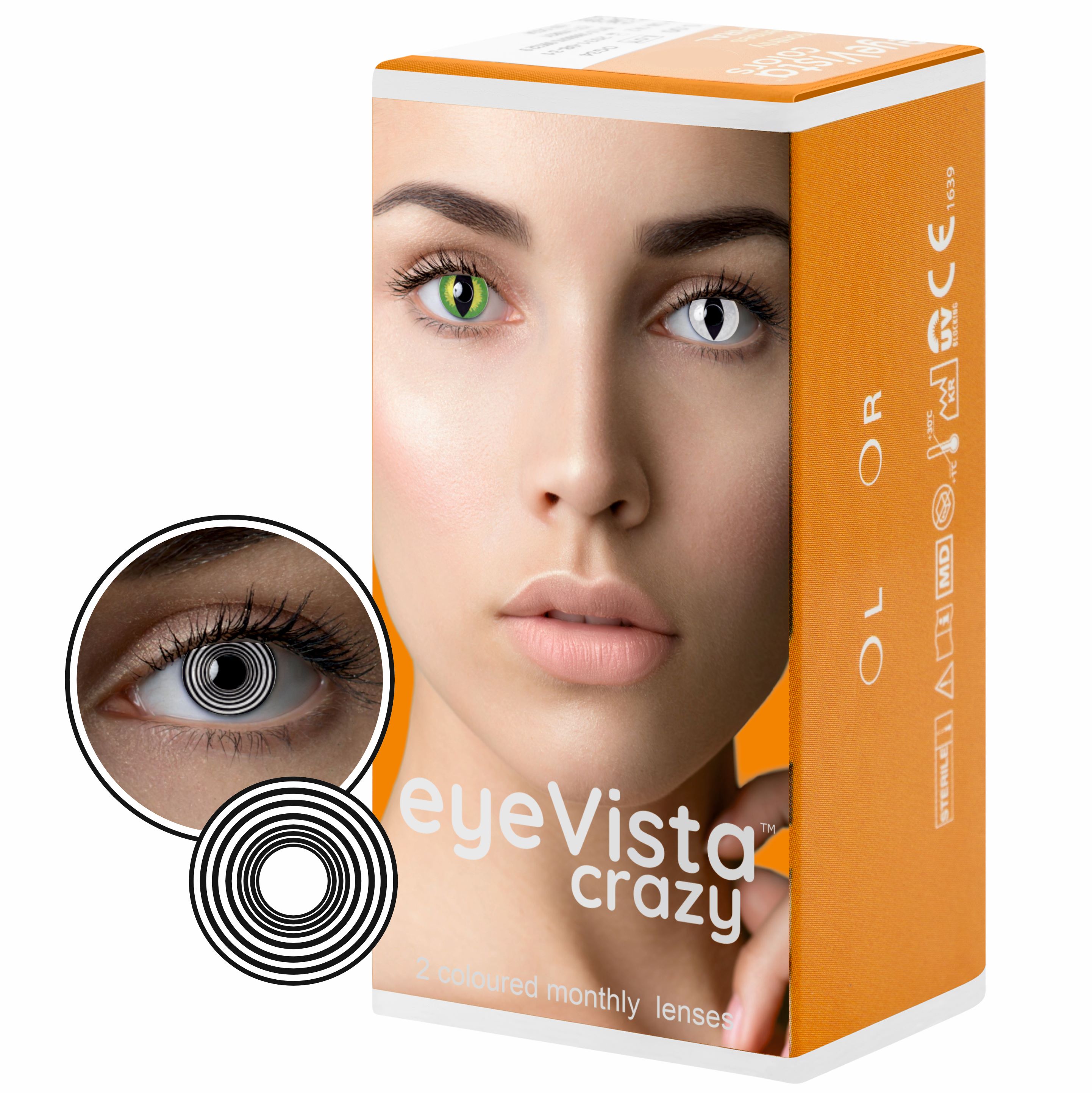 EyeVista Crazy Spiral soczewki kontaktowe moc 0.00, 2 szt./1 opak.