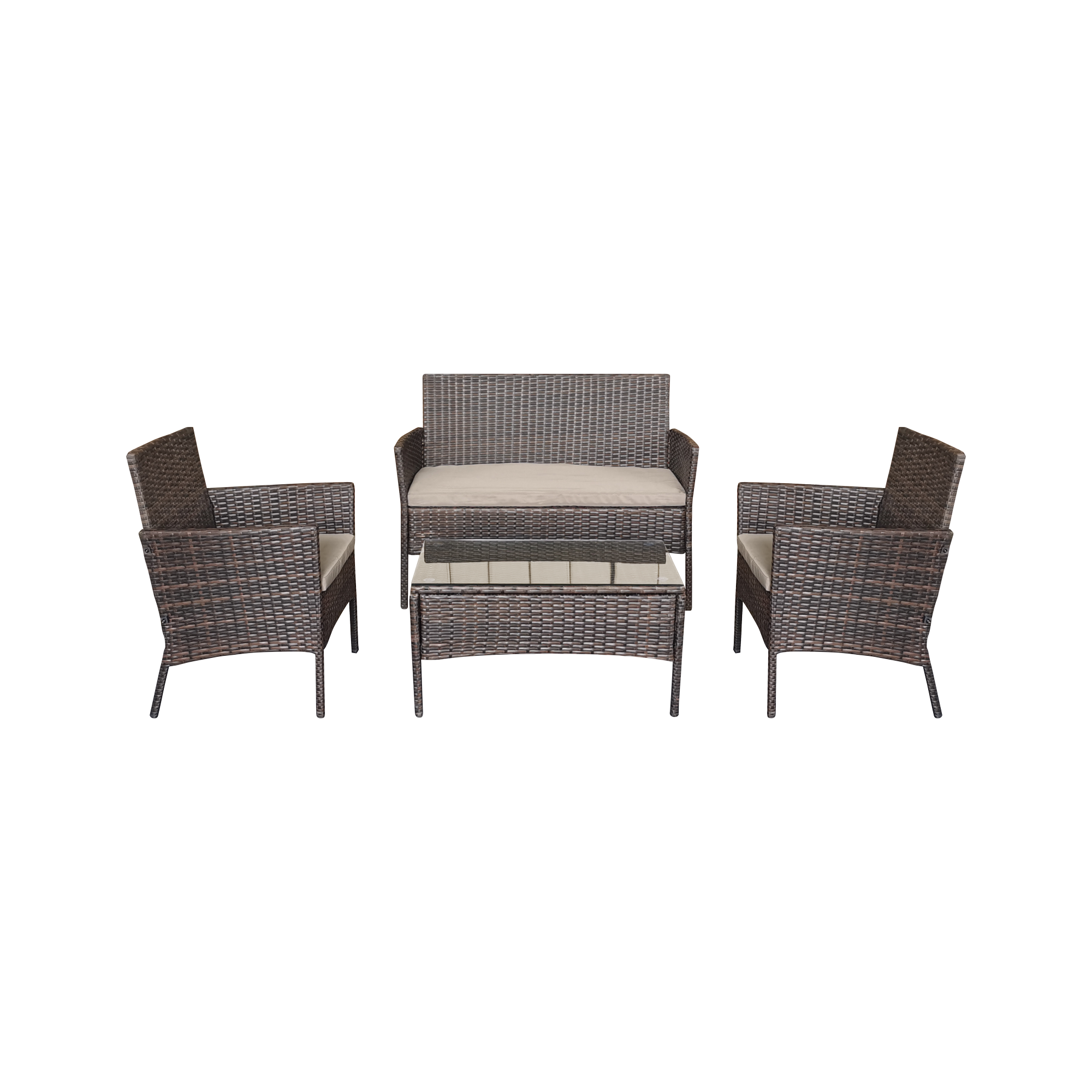 Zestaw mebli ogrodowych ROSE brązowe