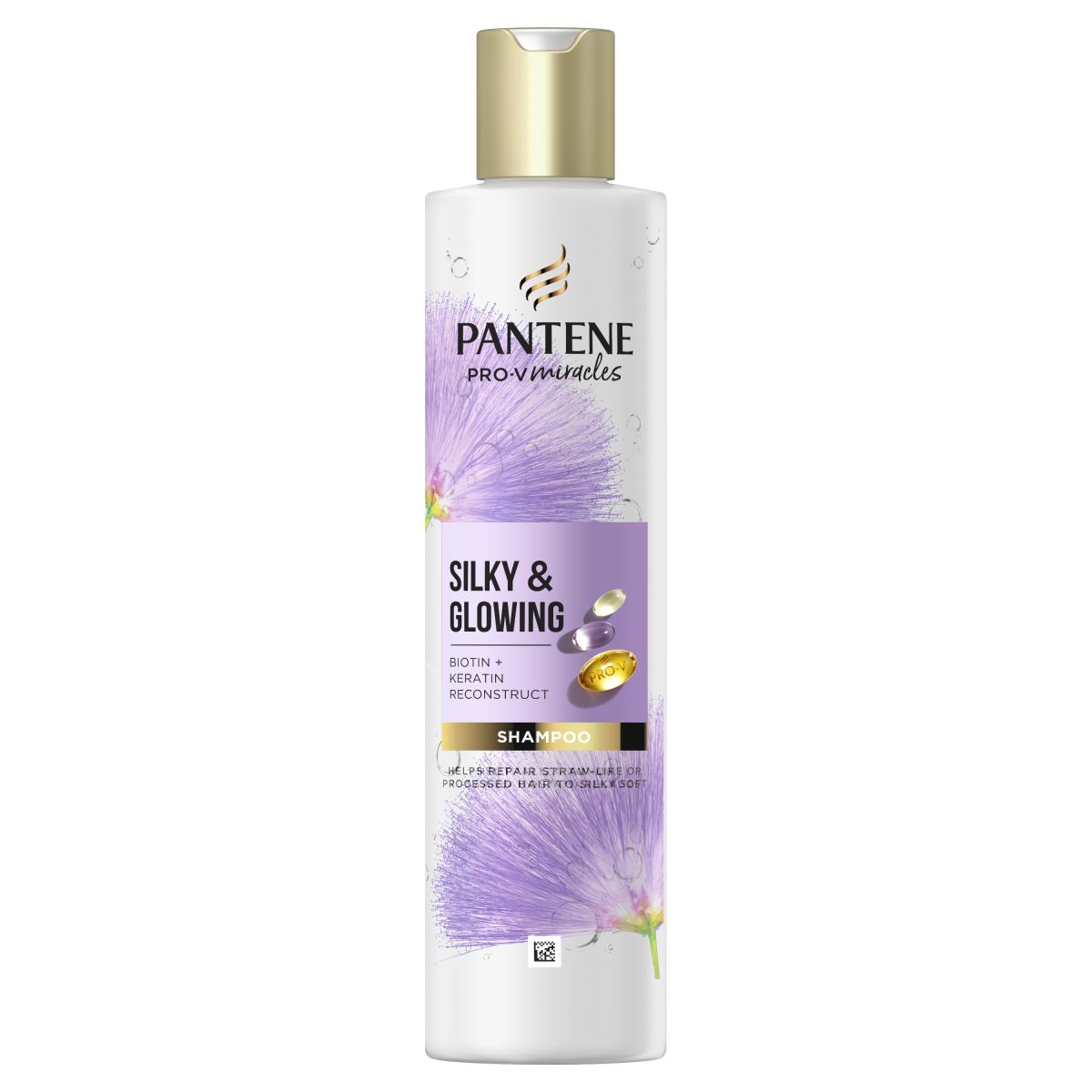 Pantene Silky&Glowing szampon z biotyną i keratyną do włosów, 250 ml