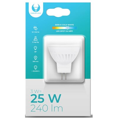 Żarówka LED FOREVER LIGHT RTV003574 3W G4
