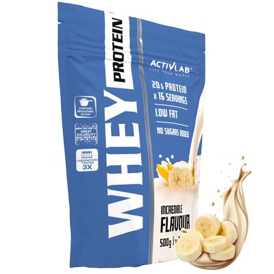 Odżywka białkowa ACTIVLAB Whey Protein WPC 85 Bananowy (500 g) Bez cukru