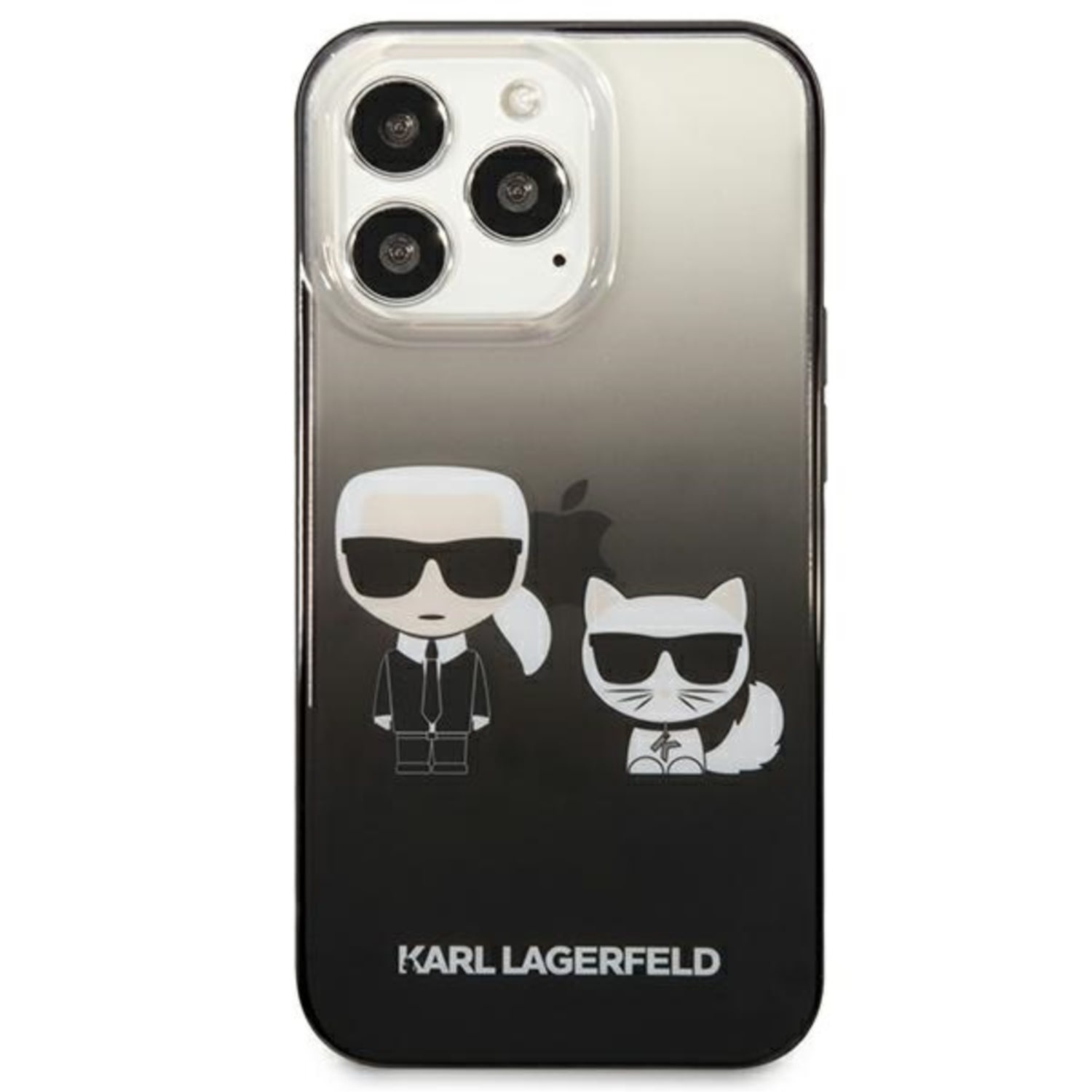 Karl Lagerfeld Karl And Choupette Bodies Gradient Black - etui iPhone 13 Pro Max