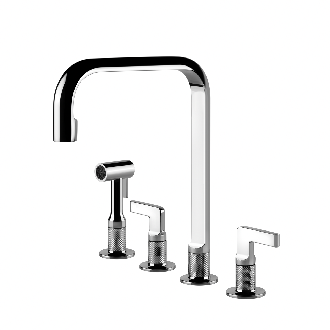Gessi - Bateria kuchenna Inciso wyciągana wylewka 58703 Chrom