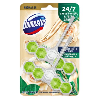 Kostka do WC DOMESTOS Aroma Lux White Rose & Green Tea Tree Oil 2x55g
