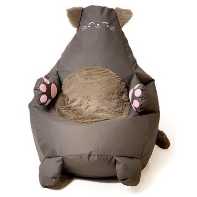 Pufa worek GO GIFT Kotek XL Brązowy 130 x 90 cm