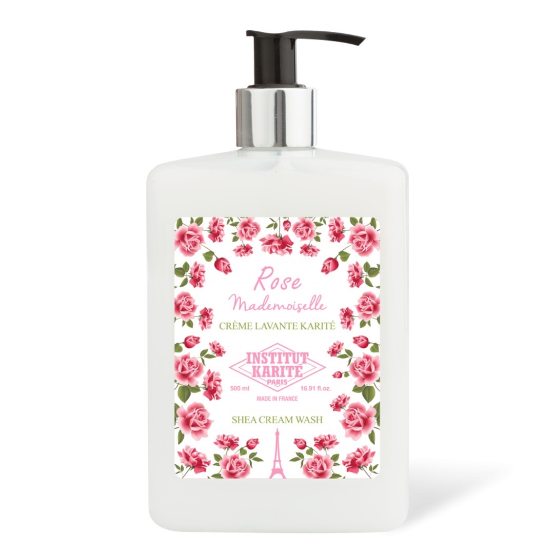 Institut Karite Shea Cream Wash  kremowe mleczko pod prysznic z masłem Shea Róża, 500 ml