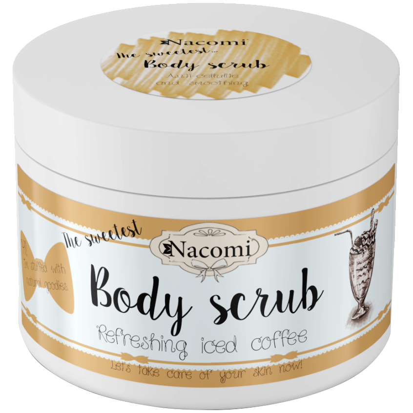 Nacomi Body Scrub peeling cukrowy do ciała o działaniu wyszczuplającym o zapachu kawy, 200 ml