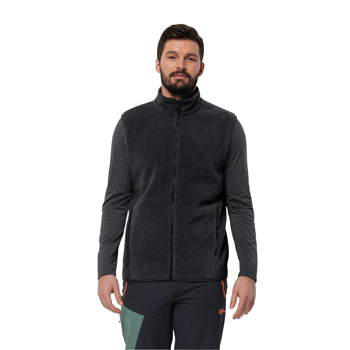 Męska kamizelka polarowa Jack Wolfskin WALDSTEIG FZ VEST M black - L
