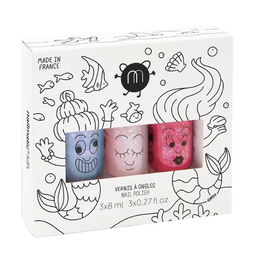 Nailmatic Kids Mermaid Nail Polish zestaw: lakier do paznokci, 3x8 ml