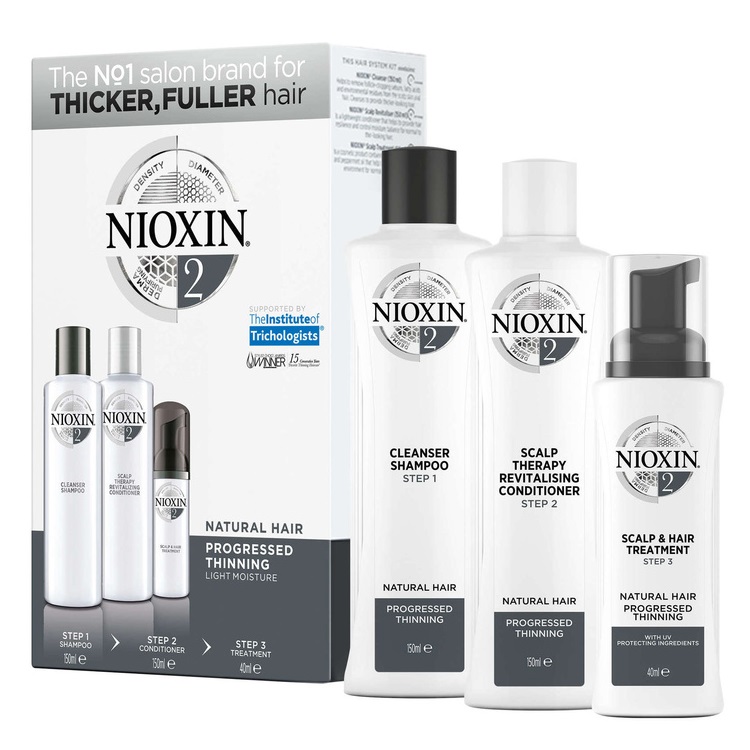 Nioxin System 2 zestaw: szampon do włosów, 150 ml + odżywka, 150 ml + kuracja, 40 ml