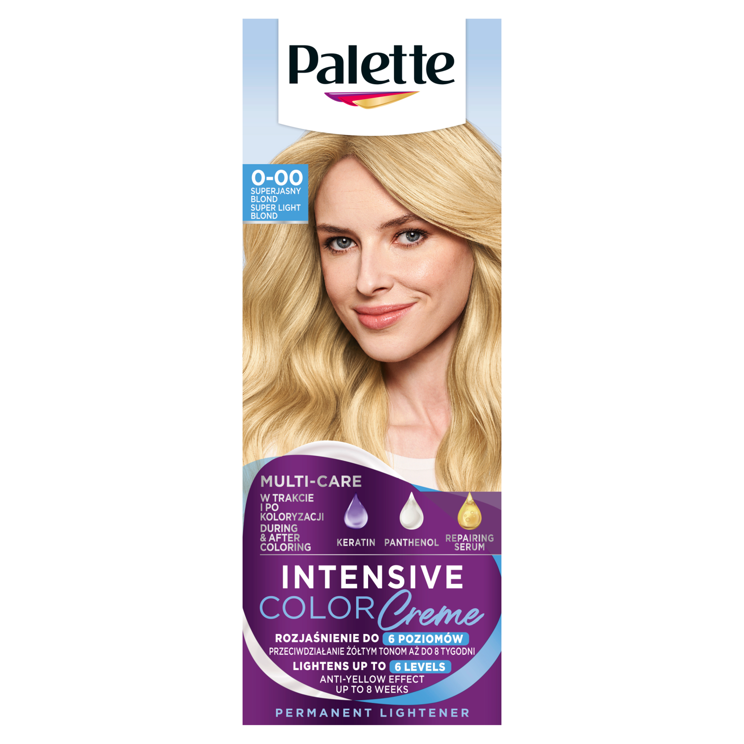 Palette Intensive Color Creme farba do włosów w kremie rozjaśniacz 0-00 (E20) super jasny blond, 1 opak.