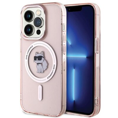 Etui KARL LAGERFELD Choupette MagSafe do Apple iPhone 15 Pro Max Różowy