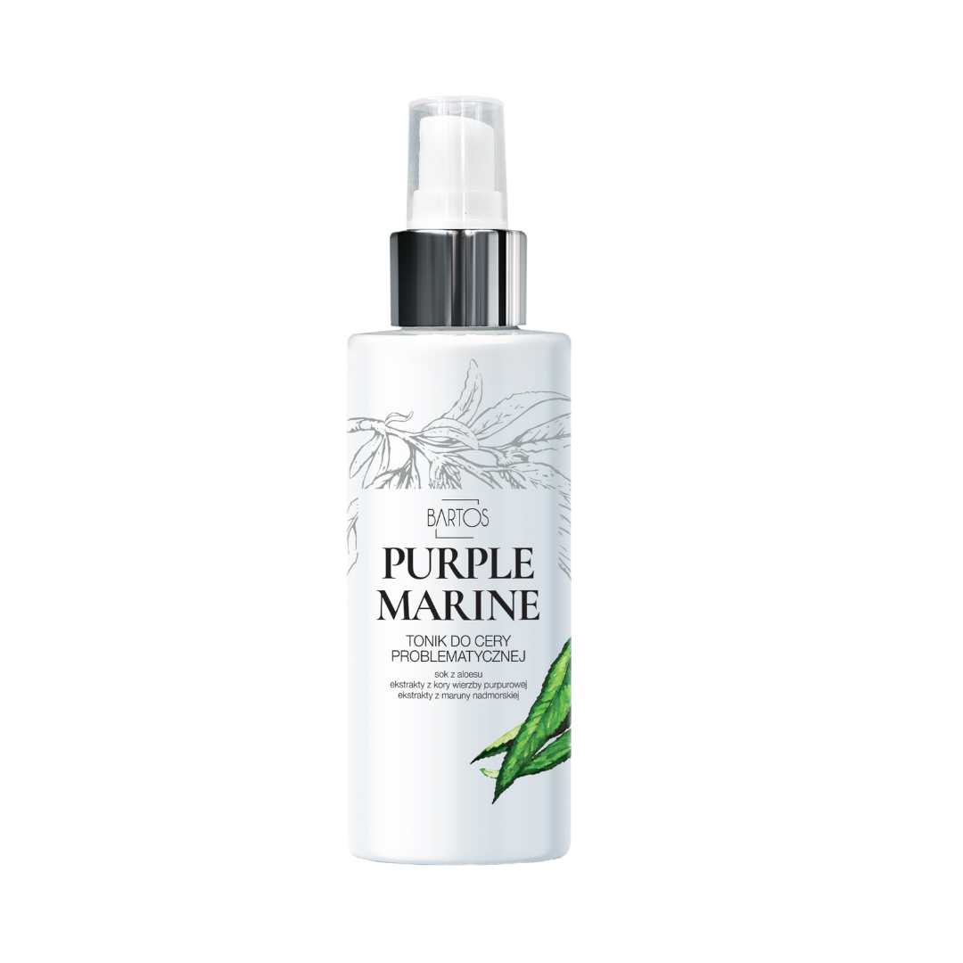 Bartos Purple Marine prebiotyczny tonik do twarzy z aloesem i ekstraktami, 150 ml