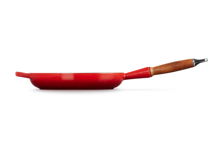 Le Creuset - Patelnia Signature z drewnianym uchwytem 26 cm Wiśniowy