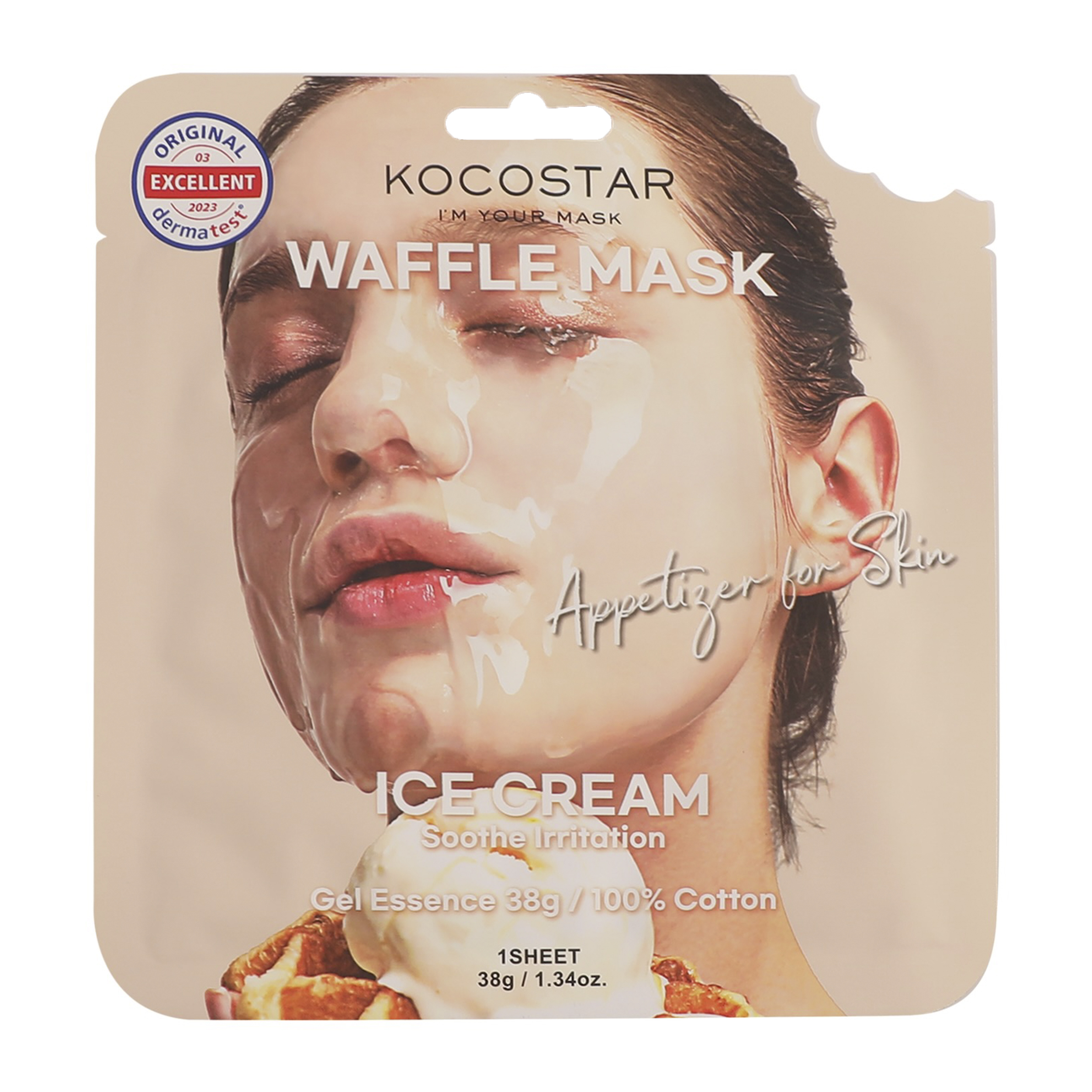 Kocostar Waffle Mask maska do twarzy ice cream, 38 g