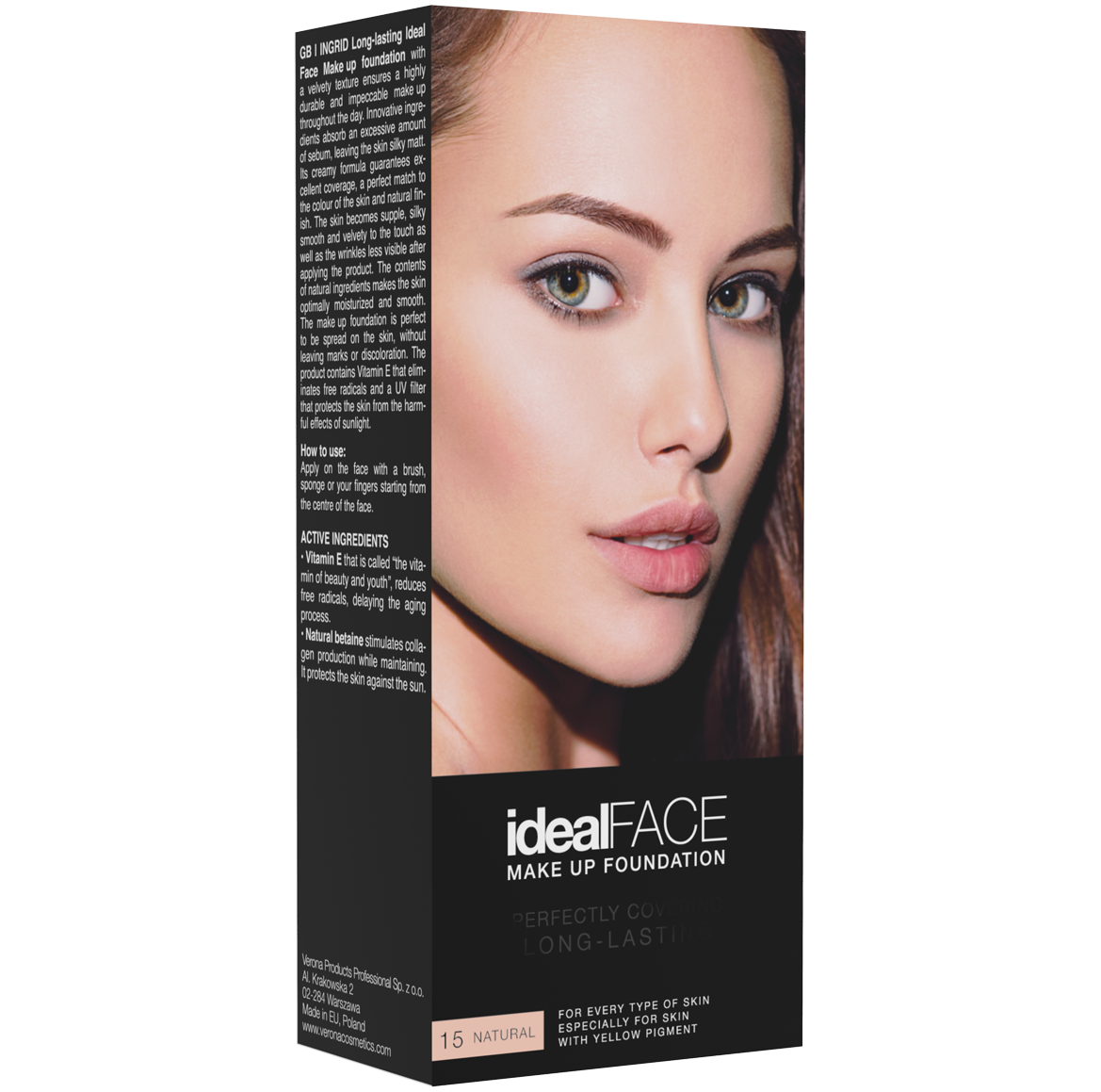 Ingrid Ideal Face podkład w płynie do twarzy natural 15, 30 ml