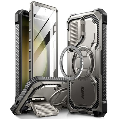 Etui SUPCASE Iblsn ArmorBox do Samsung Galaxy S24 Ultra Ciemno-srebrny