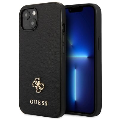 Etui GUESS Saffiano 4G Small Metal Logo do Apple iPhone 13 mini Czarny