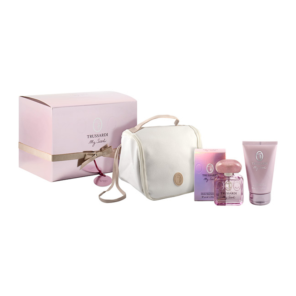 Trussardi My Scent zestaw damski: woda toaletowa, 50 ml + balsam do ciała, 100 ml + kosmetyczka, 1 szt.