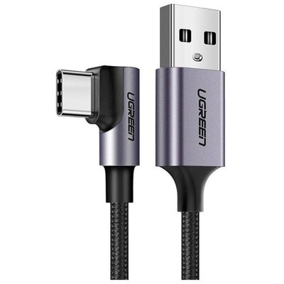 Kabel kątowy USB - USB-C UGREEN US284 QC 1 m Czarny