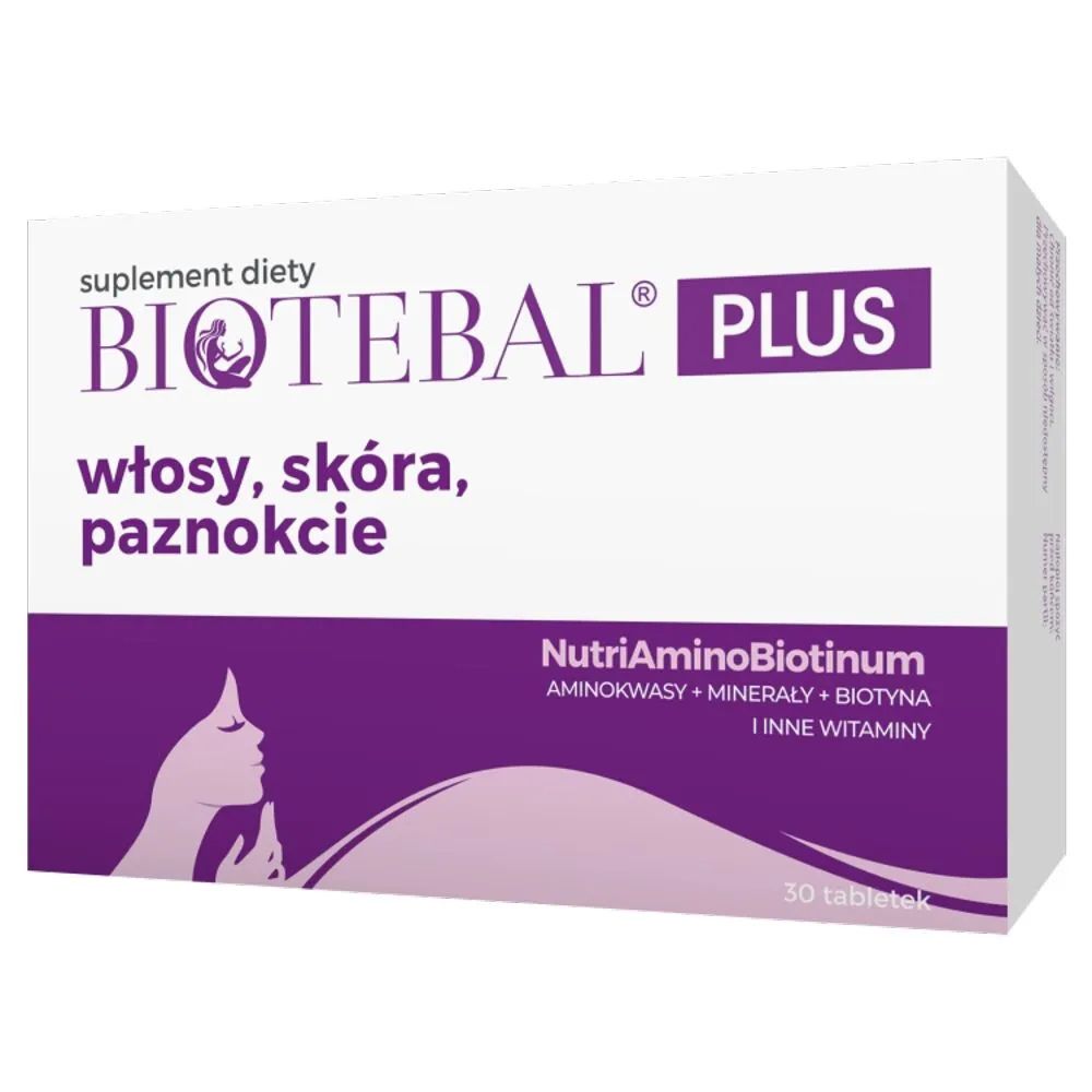 Biotebal Plus włosy skóra paznokcie suplement diety, 30 tabl./1 opak.