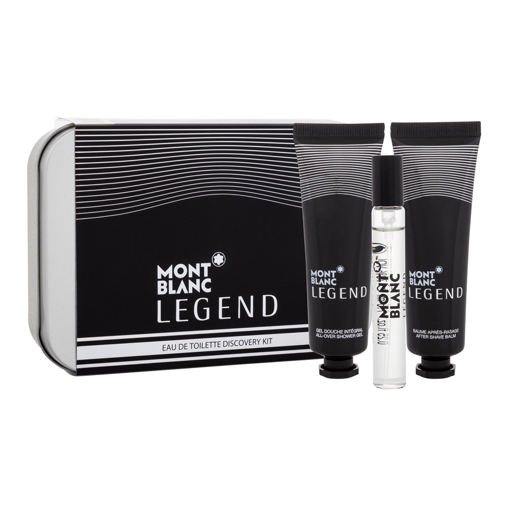 Mont Blanc Legend zestaw męski: woda toaletowa, 7,5 ml + balsam po goleniu, 30 ml + żel pod prysznic, 30 ml