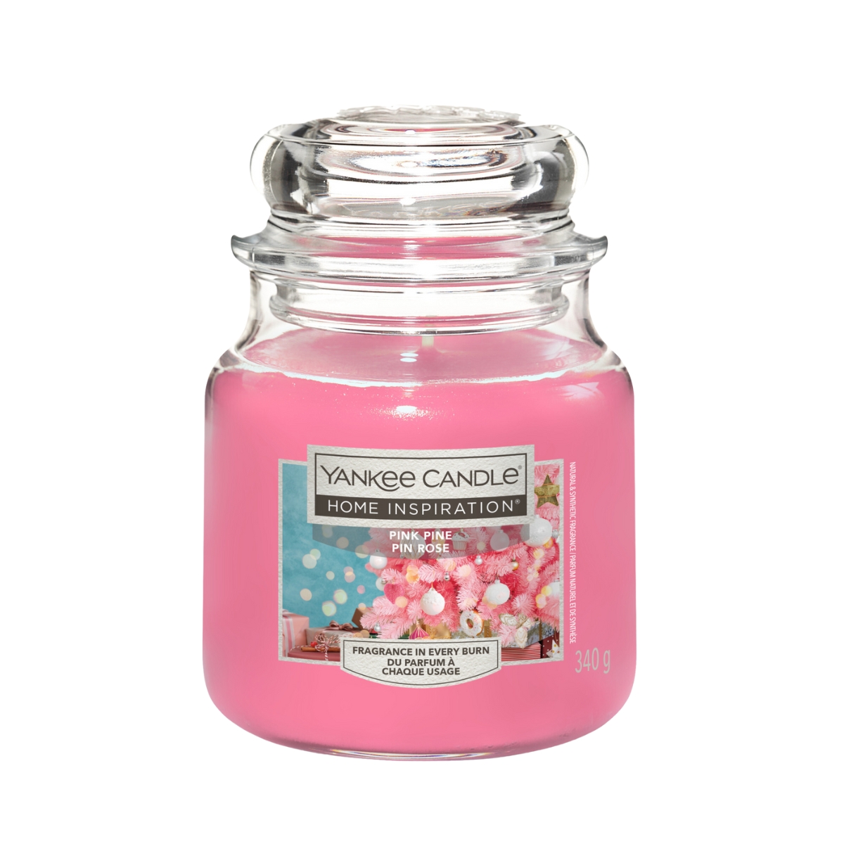 Yankee Candle Home Inspiration Pink Pine świeca zapachowa średnia, 340 g