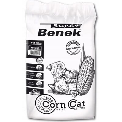 Żwirek dla kota SUPER BENEK Corn Cat Ultra Naturalny 22534 35 L