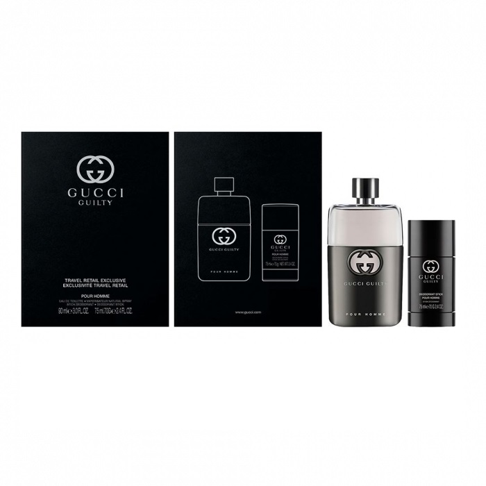 Gucci Guilty Pour Homme zestaw: woda toaletowa męska, 90 ml  + dezodorant sztyft, 75 ml