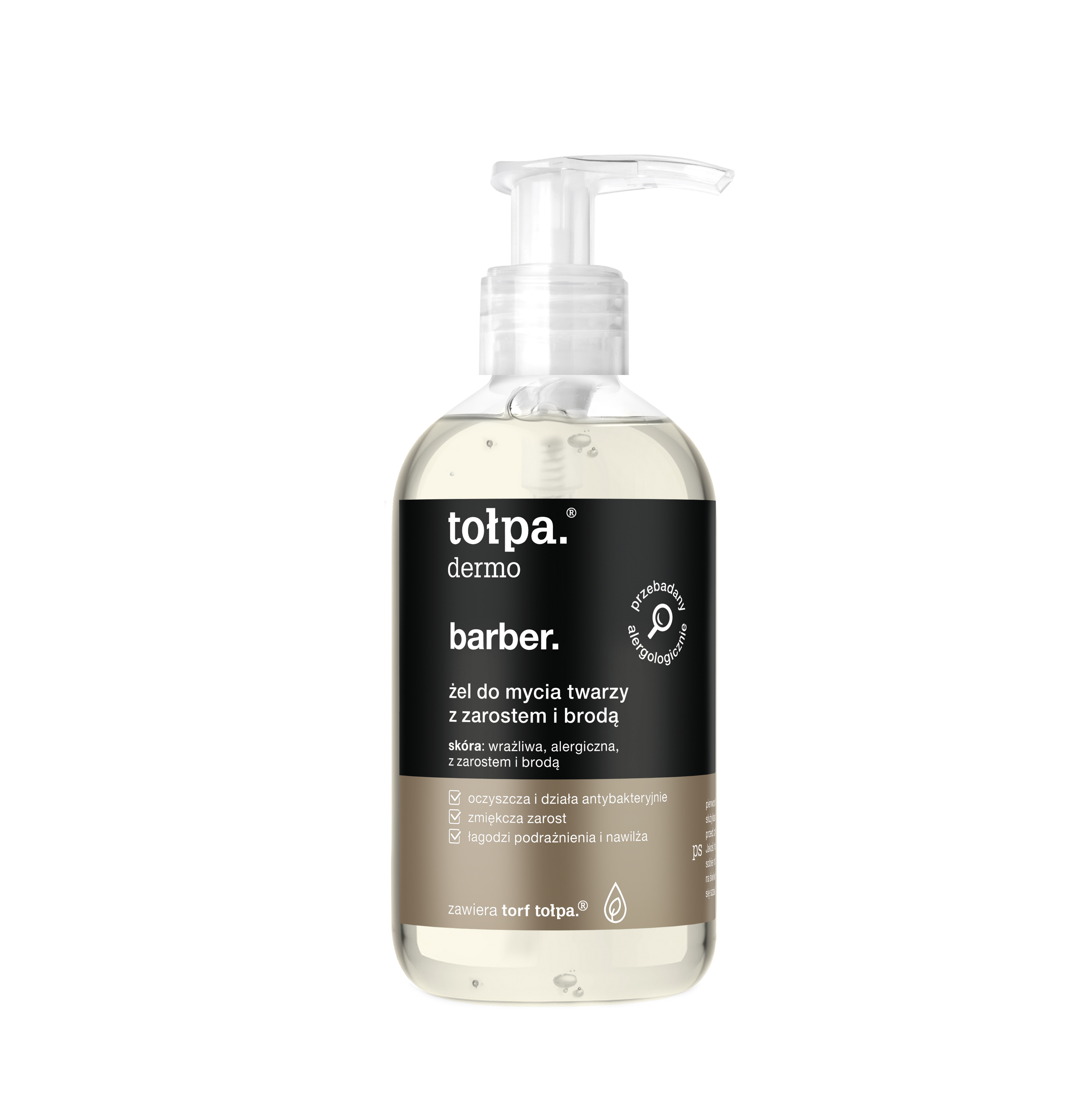 Tołpa Dermo Men, Barber, żel do mycia twarzy z zarostem i brodą, 150ml