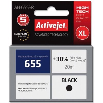 Tusz ACTIVEJET do HP 655 CZ109AE Czarny 20 ml AH-655BR