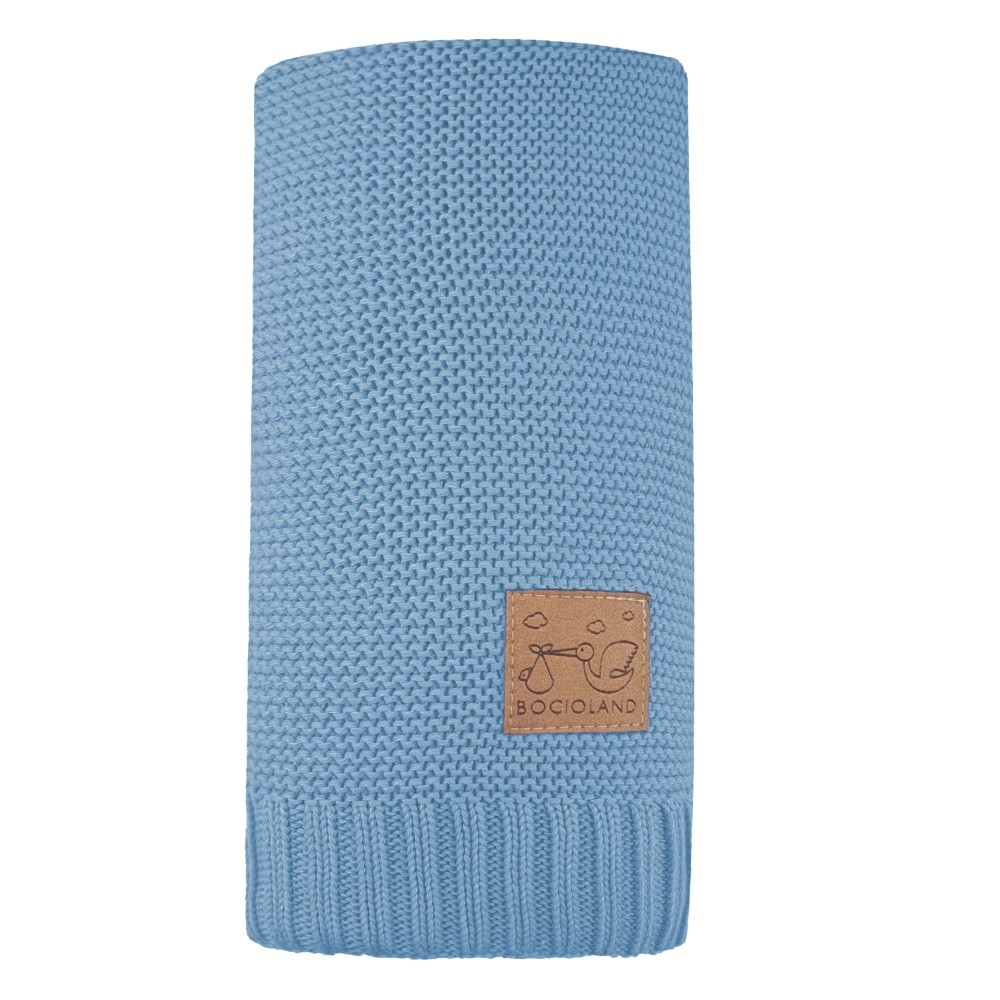 Bocioland kocyk bambusowy paris niebieski 80x100 cm, 1 szt.