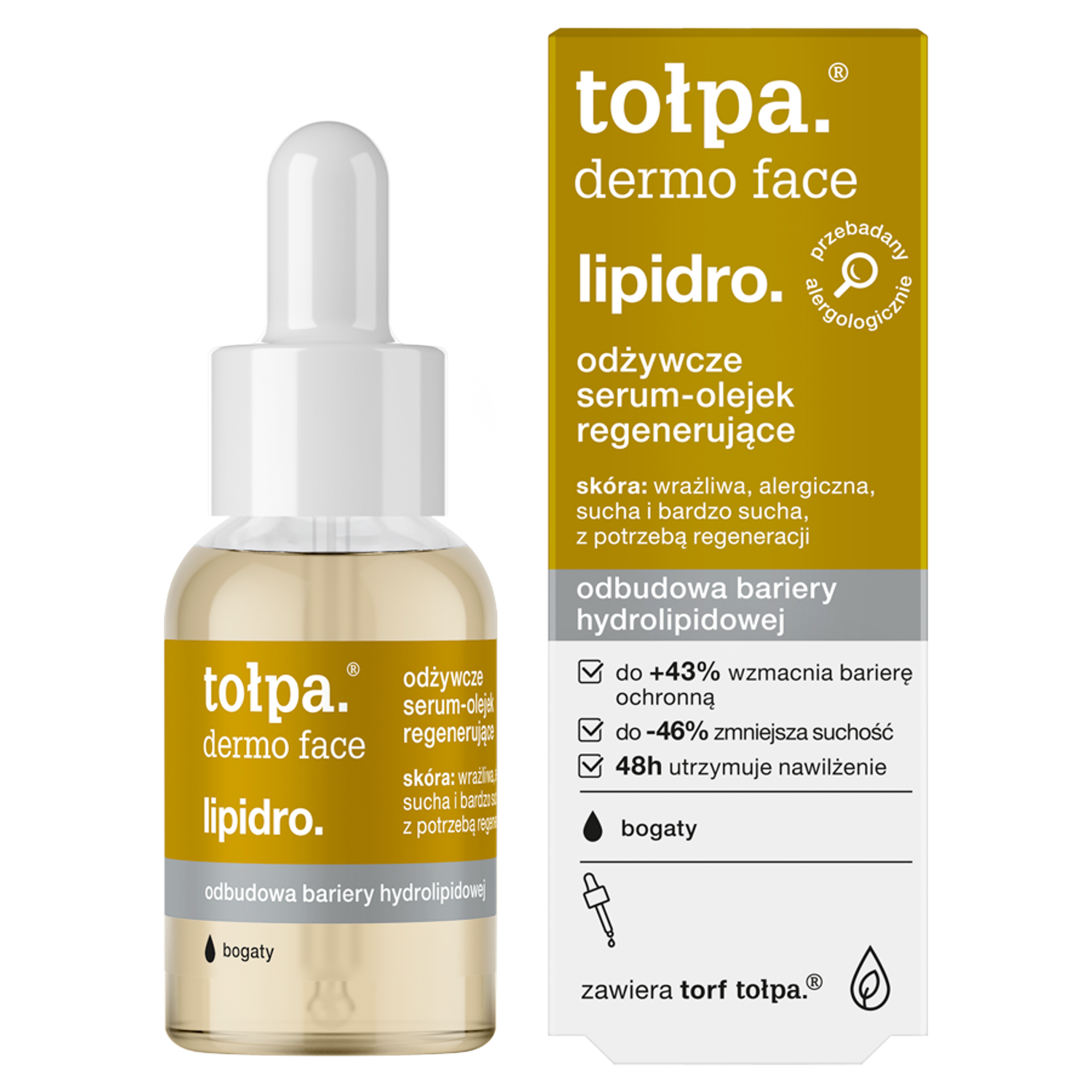 Tołpa Dermo Face Lipidro odżywcze serum-olejek regenerujące do twarzy, 30 ml