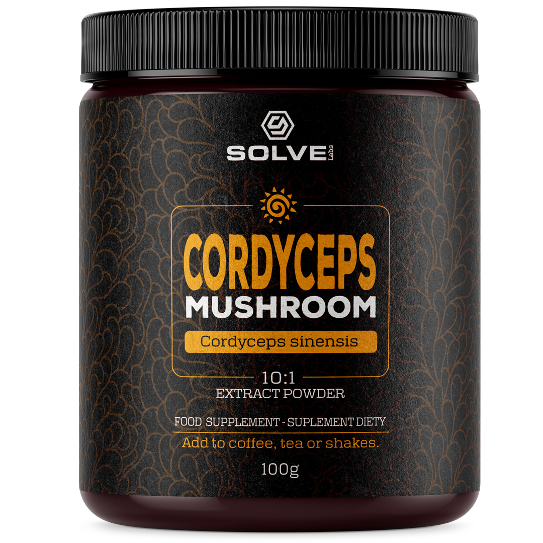 Solve Labs Cordyceps suplement diety z ekstraktami grzybowymi 10:1, 100 g