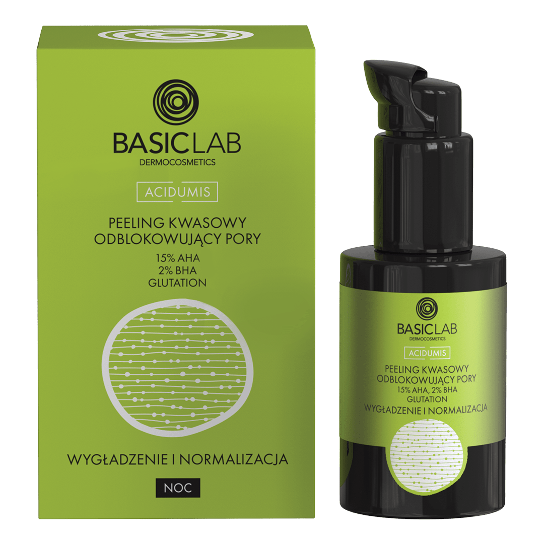 Basiclab Acidumis peeling kwasowy odblokowujący pory do twarzy, 30 ml