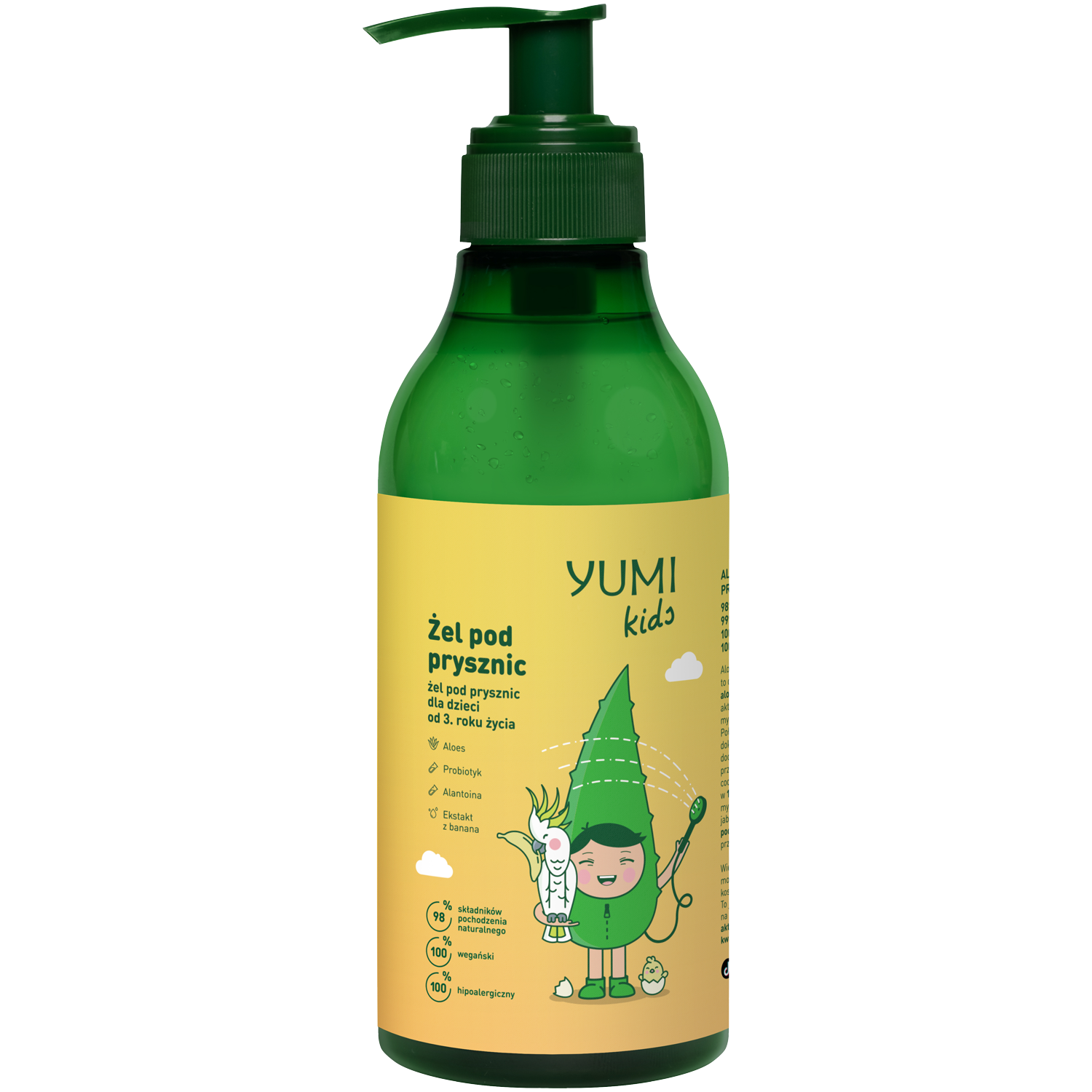 Yumi Kids bananowy żel pod prysznic dla dzieci, 400 ml