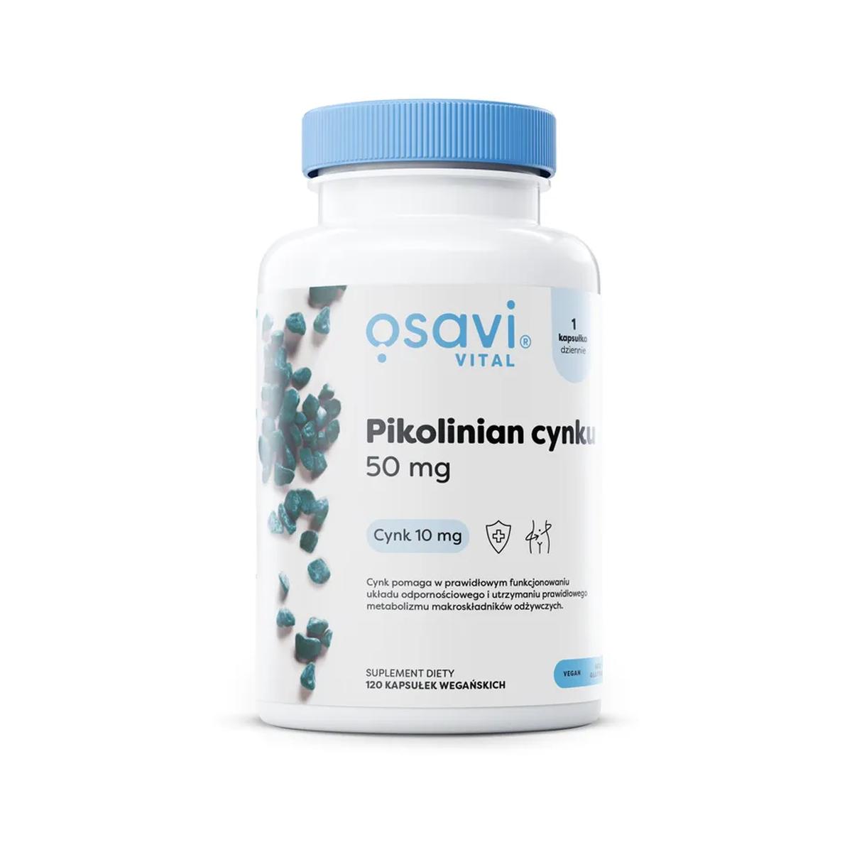 Osavi suplement diety Pikolinian cynku, 50mg, 120 kaps./1 opak.