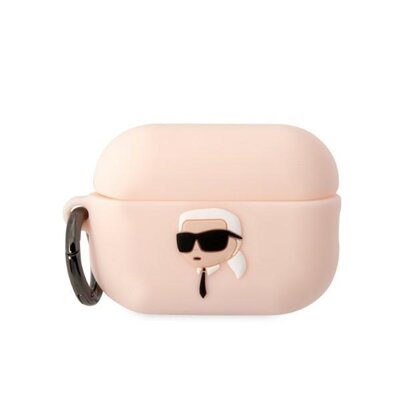 Etui na słuchawki KARL LAGERFELD Silicone Karl Head 3D do Apple AirPods Pro 2 Różowy