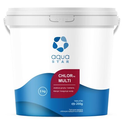 Chlor do basenu AQUASTAR Chlortix Multi 3 kg